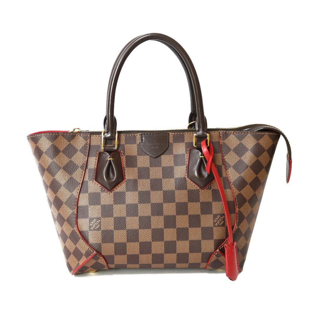 Kaisatoto PM Damier Ebene Red Shoulder Bag